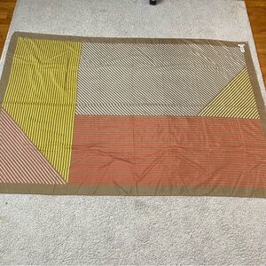 Authentic COACH Multi-Color GEOMETRIC STRIPED Oversized DESIGNER Scarf WRAP